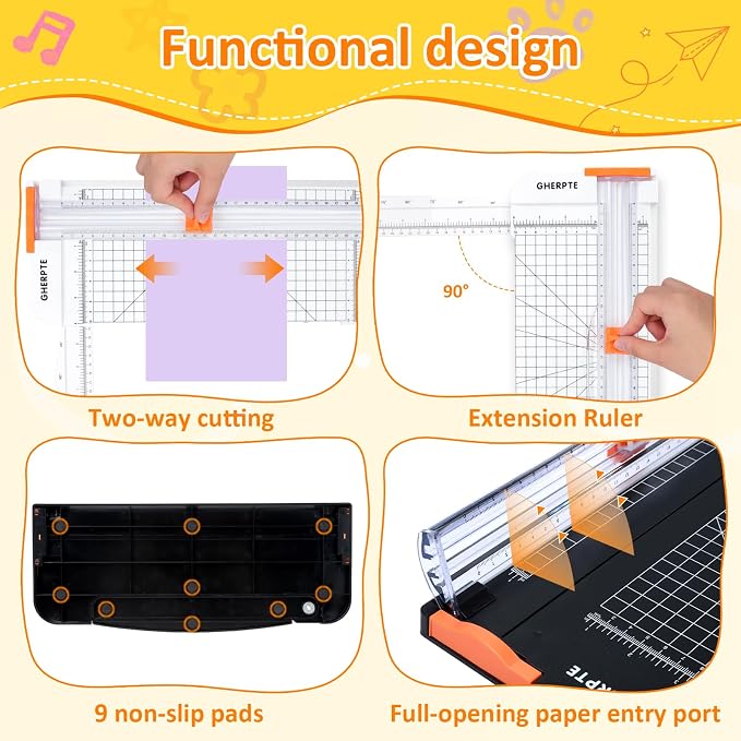 2 Set A4 Paper Cutter 12 Inch Titanium Paper Trimmer Scrapbooking Tool - Image 6