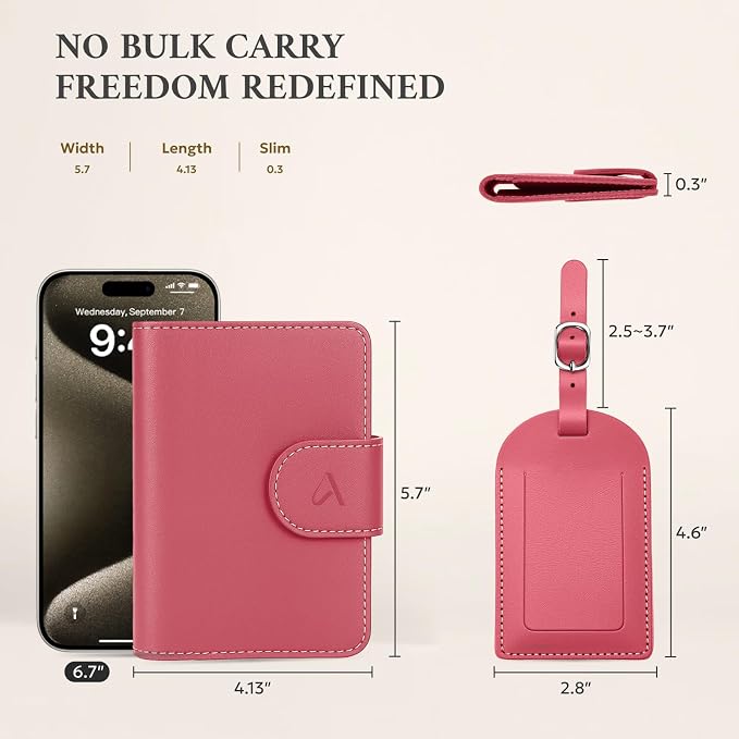 ALLIVE Rfid Passport Holder for Travel Women, Rfid Passport Cover Wallet - Image 4