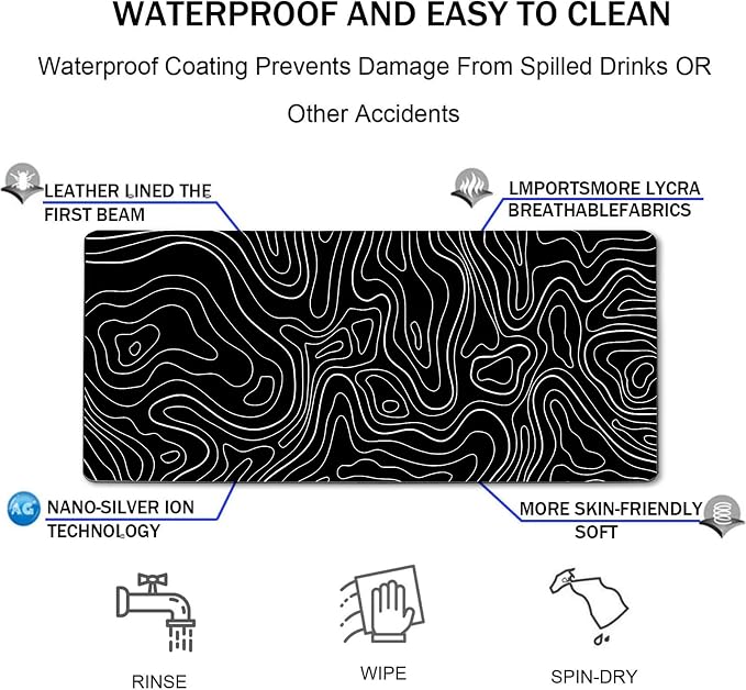 Large Mouse Pad, Big Desk Mat Large Office Desk Pad, Durable Extended Mouse Mat - Image 4