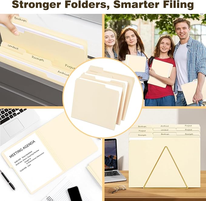 Manilla Folders 8.5 x 11 File Folders Letter Size Manila Folder - Image 6