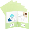 50 Packs Two Pocket Folders, Two Pocket File Folders by Unknown