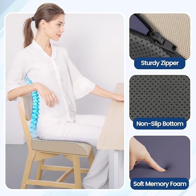 SweetSlubr Seat Cushion for Tailbone Pain Relief, Office Chair Cushion - Image 5