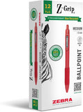 Zebra Pen Z-Grip Recycled Retractable Ballpoint Pens, Durable Metal Clip by ZebraPen