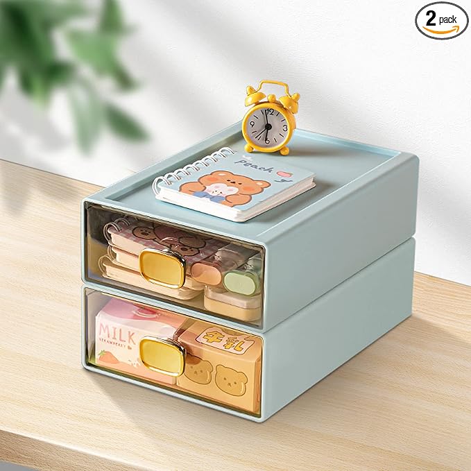 2 PACK Stackable Desk Organizer by DETEIN