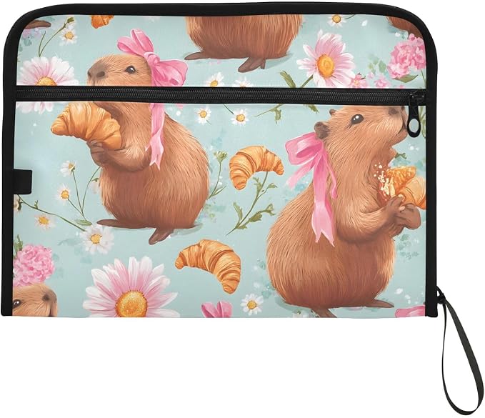 Expanding File Folder Bow Capybara Accordion File Organizer 13 Pockets Document - Image 7