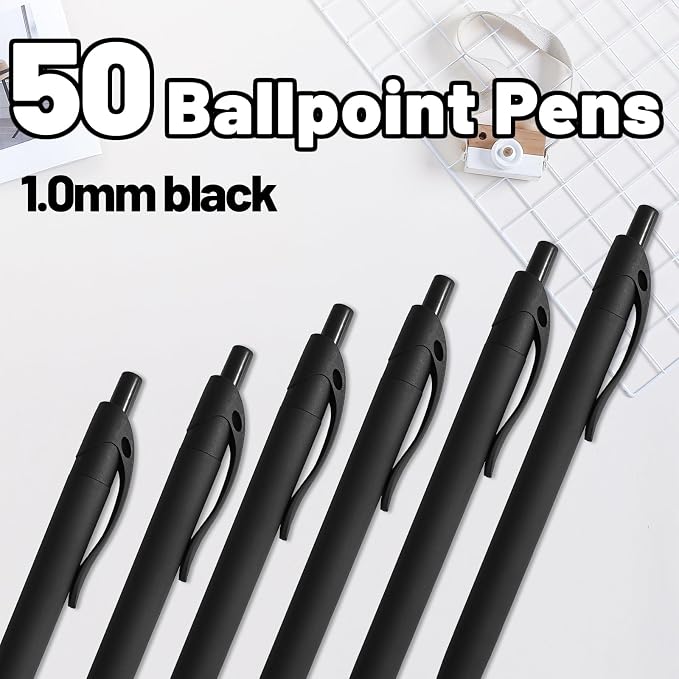 BallPoint Pens, 50 Pack, Bulk Pens, Click Pens - Image 2