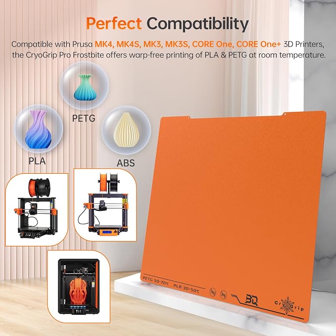 BIQU CryogripPro Frostbite Matte Orange Cold Build Plate - Image 4