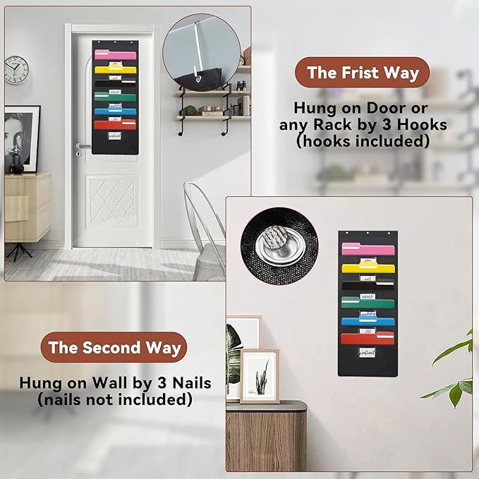 Black Hanging Wall File Organizer - Image 4