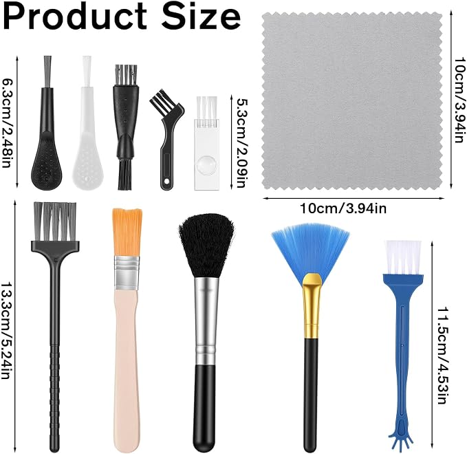 10 Pcs Mini Anti Static Keyboard Cleaning Brush Kit Nylon Dust Brushes - Image 2