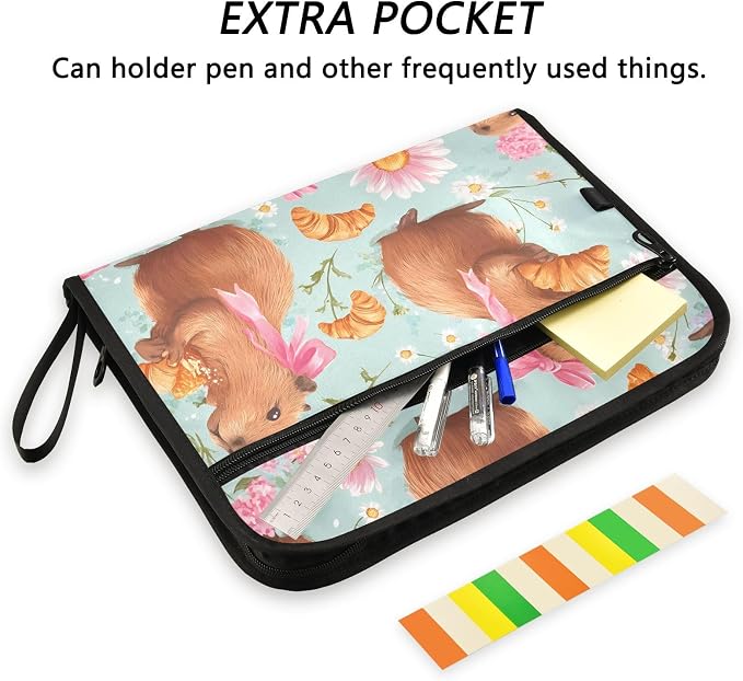 Expanding File Folder Bow Capybara Accordion File Organizer 13 Pockets Document - Image 6