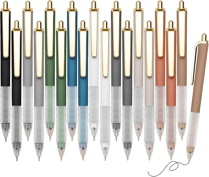 Pens Ballpoint 18-pcs Medium Point Smooth Writing Bulk Pens Black Ink 1.0 mm by HuoHuairBallpointPens