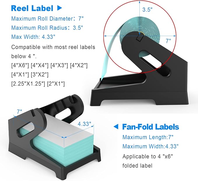 Thermal Label Holder for Rolls and Fan-Fold Labels, Sticker Roll Holder Work - Image 3