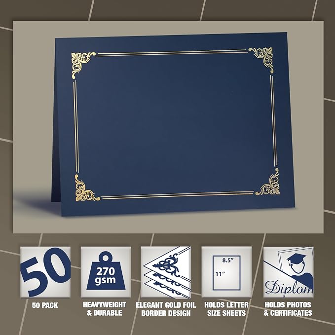50 Pack Certificate Holders, Diploma Holders, Document Covers - Image 2