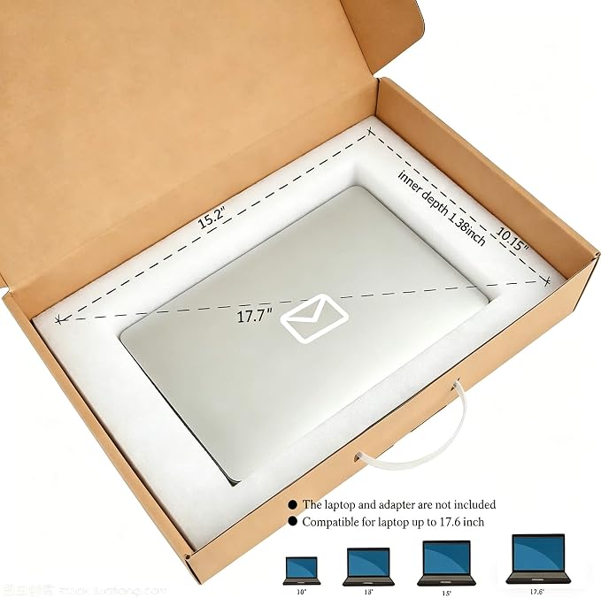 Laptop Boxes with Protection Foam Fits Notebook Up to 17.6 Inches, Secure - Image 5