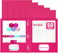 Two Pocket Folders, RAZCC 50 Pack Two Pocket Folders by RAZCC