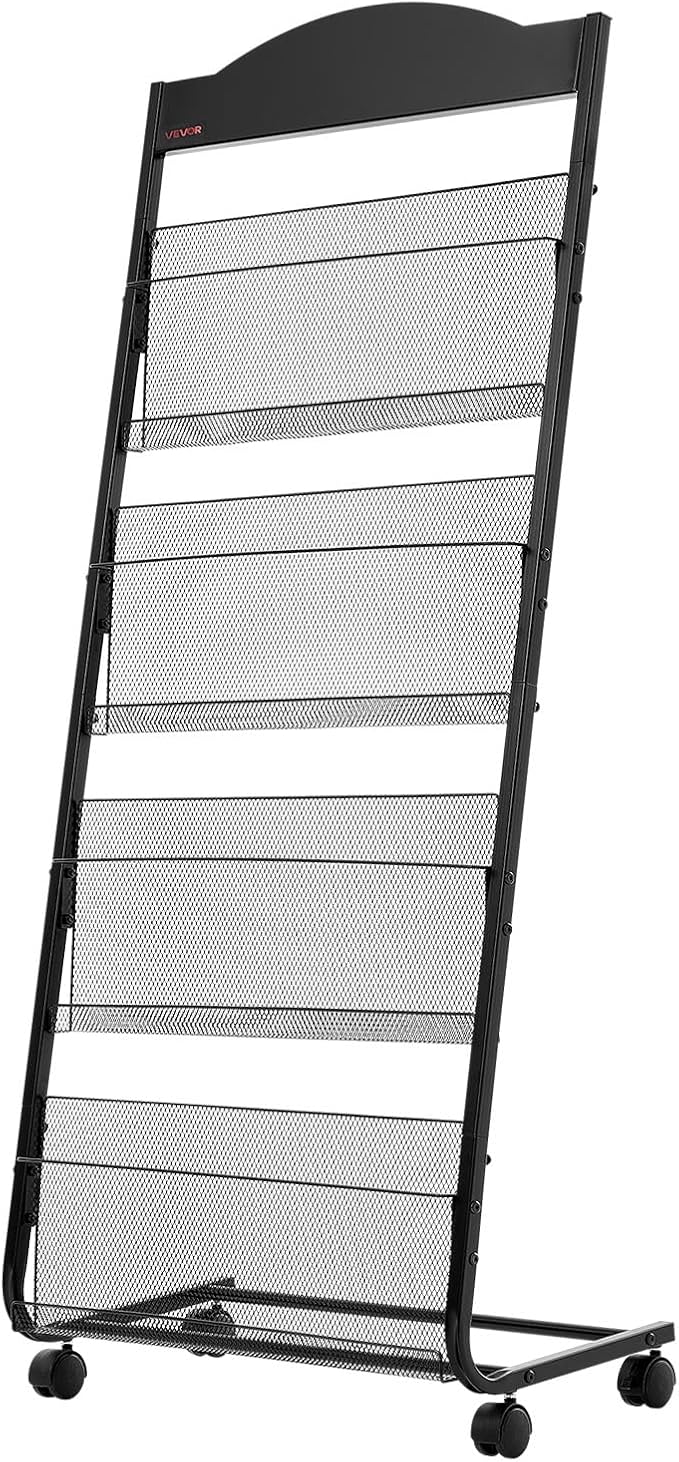 VEVOR Brochure Display Rack, 4-Tier Magazine Literature Display Stand - Image 9