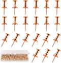 200 Count Rose Gold Push Pins, Standard Plastic Head Steel Point Thumb Tacks by BESARME