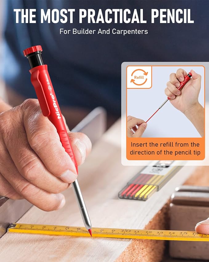 Nicpro 6 Pack CP1000 Carpenter Pencils - Image 6