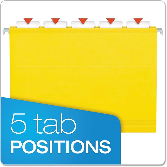 Pendaflex Extra Capacity Reinforced Hanging Folders, Letter Size, 1/5 Cut - Image 4