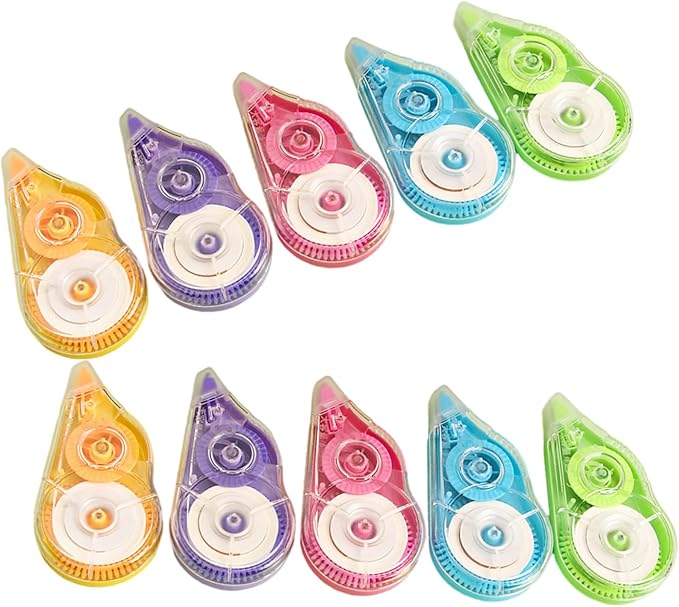 10Pcs Correction Tape Roller 8mx5mm Quick Dry White Out Correction Tape Total by Unknown