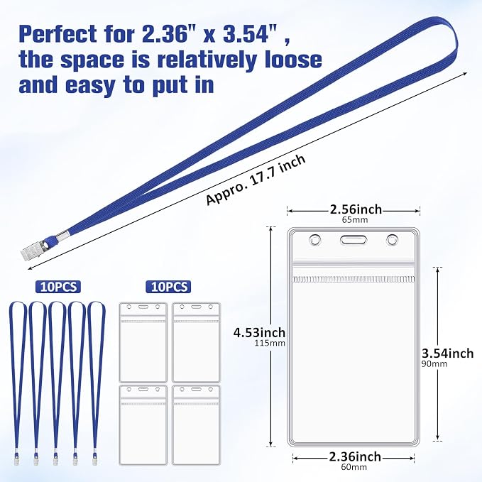 Marspark 20 Pcs ID Badge Holder - Image 2