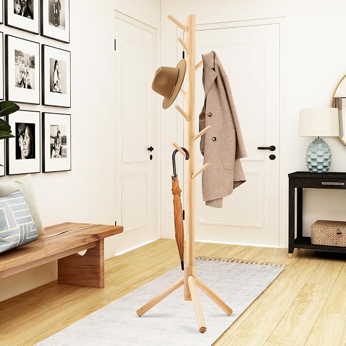 WANGMUXIA 2 PCS Coat Rack, Freestanding Coat Rack - Image 2