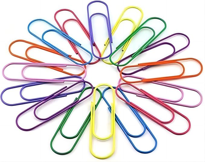 50 Pack 4 Inches Jumbo Paper Clips, Vinyl Coated Multicolored Extra Large Mega - Image 4