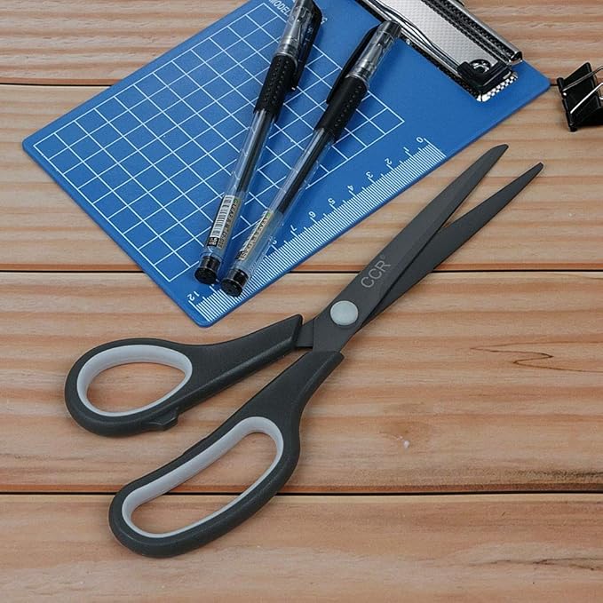CCR Scissors 8 Inch Soft Comfort-Grip Handles Sharp Titanium Blades - Image 5