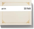 25 Pack Ivory Certificate Holders, Diploma Holders, Document Covers by BetterOfficeProducts