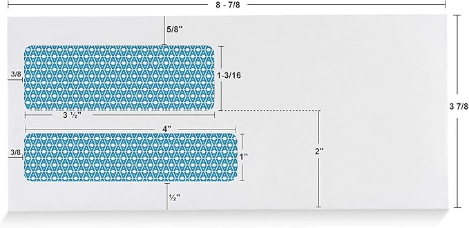 Aimoh 1000#9 Double Window SELF Seal Security Envelopes - Image 3