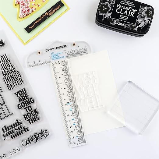 10PCS 6 Inches/15cm Acrylic Clear T-Square Ruler, Inches and Metric, T Square - Image 9