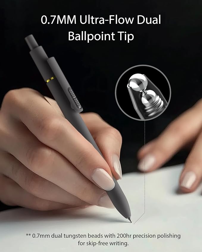 Hiacry 16 Pack Gel Pens, Quick-Dry Long Lasting Black Ink-0.7 MM Fine Point | - Image 4