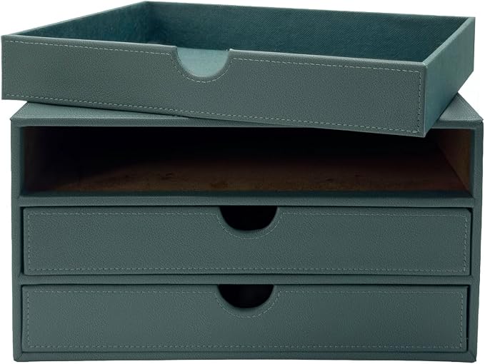 UnionBasic Leather Desktop Drawer Organizer, File Cabinet Magazine Document - Image 5