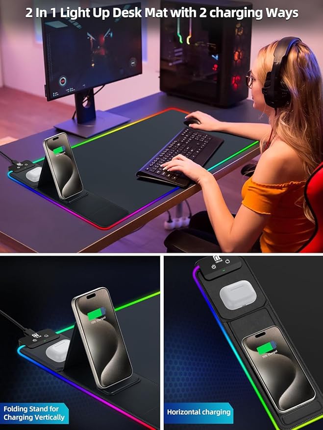 XXL Mouse Pad with Phone Holder - Image 3