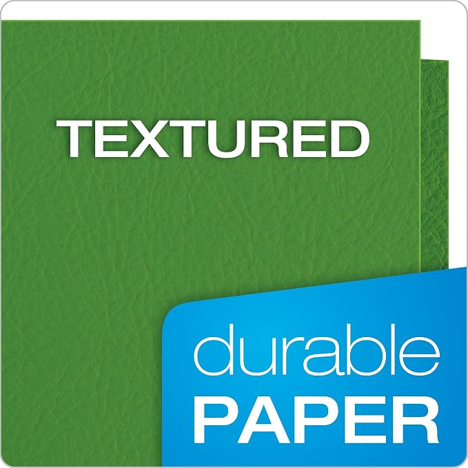 Oxford Two Pocket Folders, Textured Paper, - Image 5