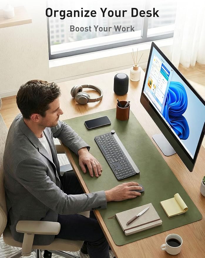 Aothia Faux Leather Desk Mat - Image 4