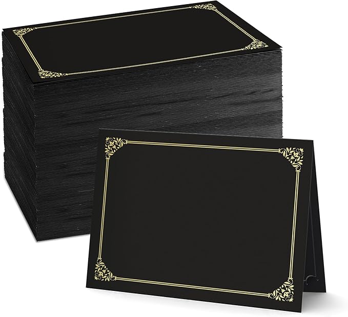 BELLE KR® Black Certificate Holders 8.5 x 11, Documents and Diplomas by BELLEKR