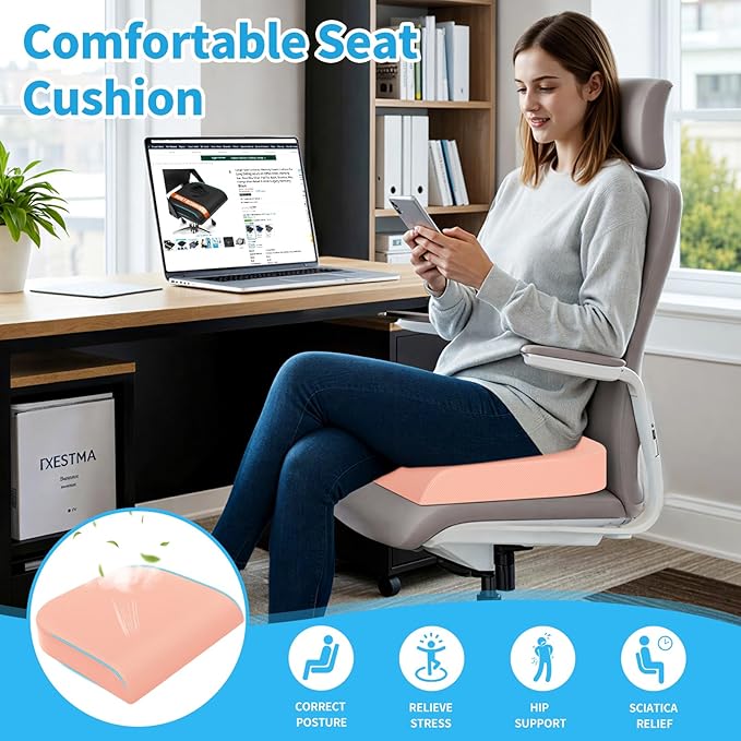 TranquilRelax XLarge Seat Cushion, Memory Foam Cushion - Image 7