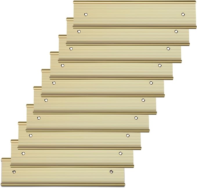 10 Pack 2” x 10” Aluminum Name Plate Holders by Unknown