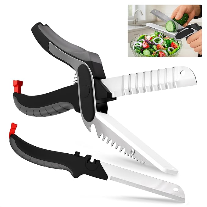 Cutting Board Scissors for Food – 7-in-1 Kitchen Food Scissors by LIBERHAUS