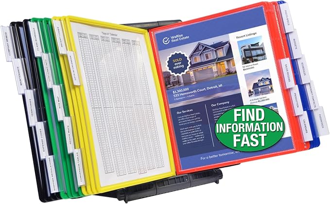 Ultimate Office AdjustaView 20-Pocket Desk Reference Organizer by UltimateOffice