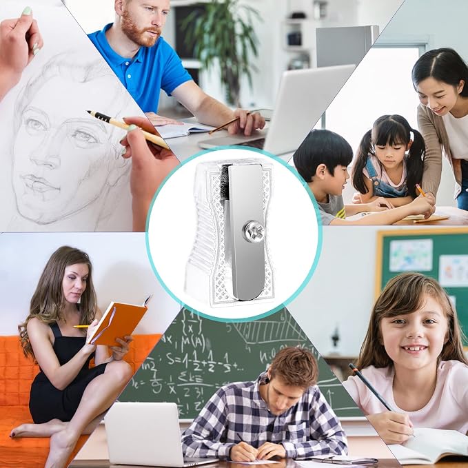 cobee 10 Pcs Pencil Sharpener, Handheld Metal Pencil Sharpener, Mini Kids - Image 4