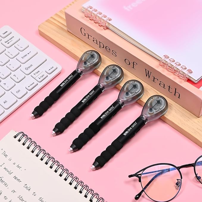 Temiary 4 Pcs White Correction Tape Pen, 19.69 ft Smooth Pull Out Tape Pens - Image 7