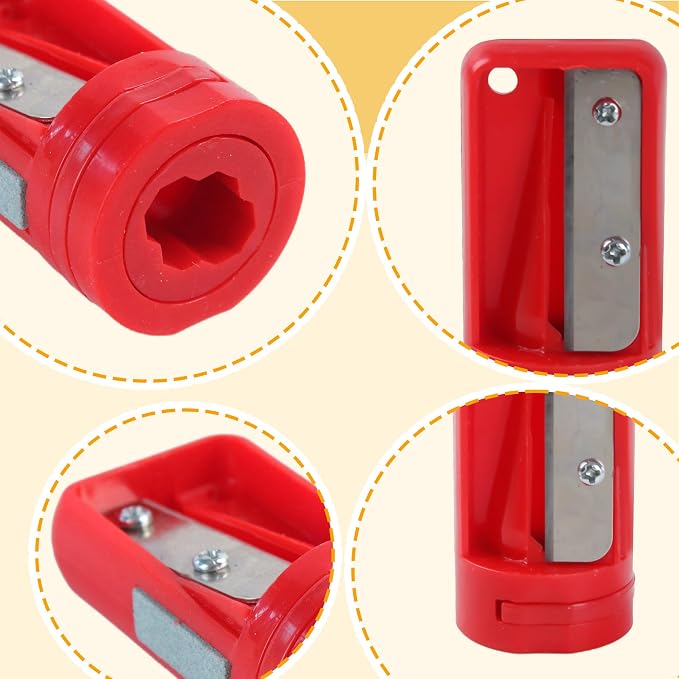 4 Pack Carpenter Pencil Sharpener Portable Manual Pencil Sharpener Cutter - Image 3