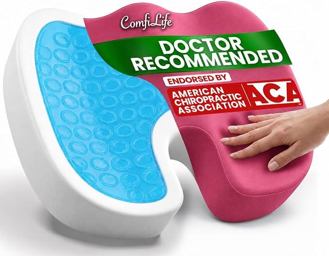 ComfiLife Premium Gel & Memory Foam Seat Cushion – Doctor Recommended Office by ComfiLife