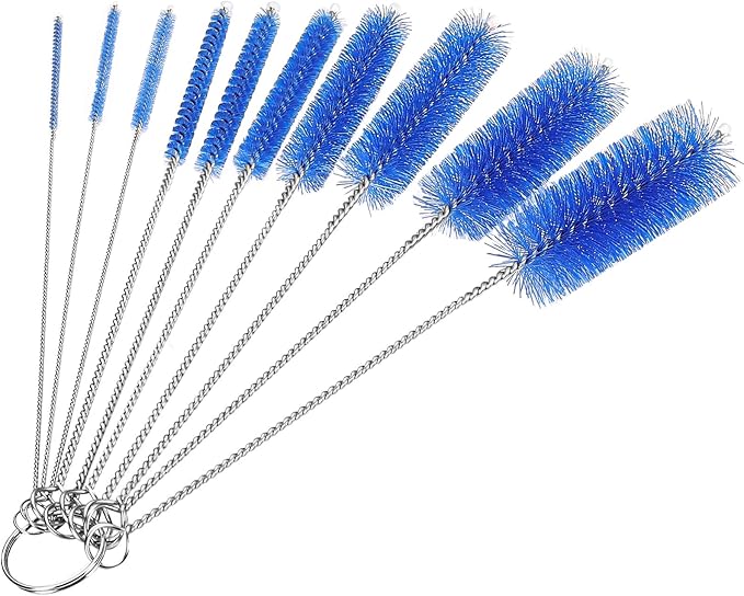 CiaraQ Bottle Cleaning Brushes, 8 Inch Nylon Tube Brush Set | Navy Blue Cleaner by CiaraQ