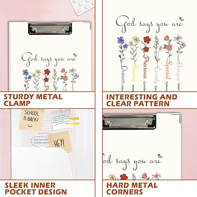 Lacama Christian Gifts for Women，Inspirational Clipboard for Women, God Says - Image 7