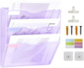 3 Pockets Mesh Wall File Holder Organizer Office Hanging File Folder Magazine by ideallife