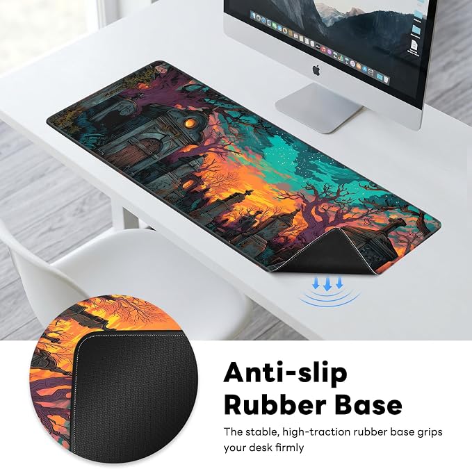Desk Mat, Big Desk Pad, 31.5x11.8 Inches Extended Big Gaming Mouse Pad - Image 6