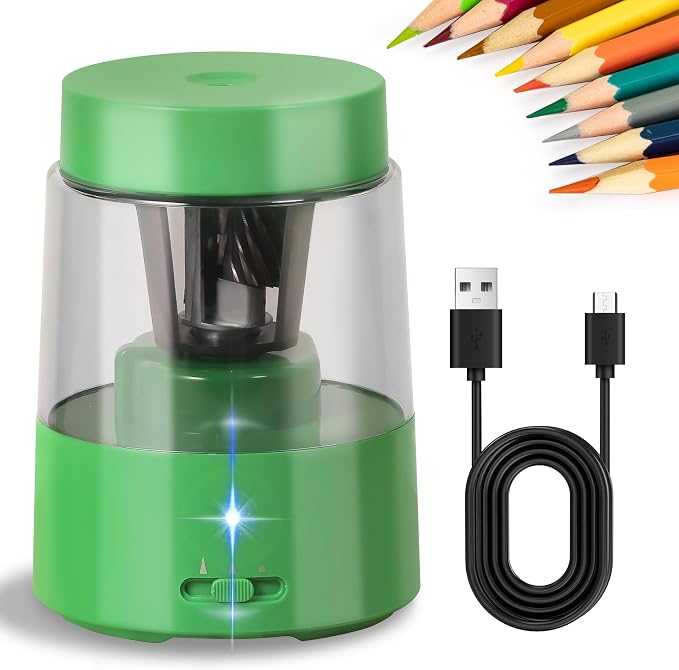 ZMOL Electric Rechargeable Pencil Sharpener, Automatic Pencil Sharpeners by ZMOL